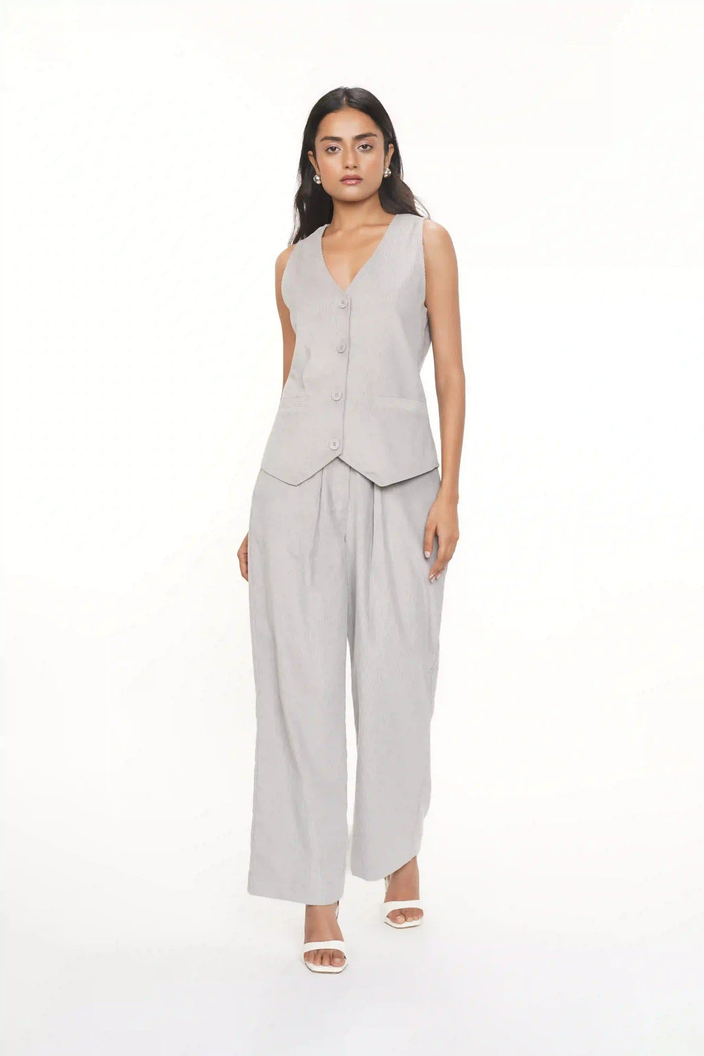 Lacy L.grey Cordoury Waistcoat