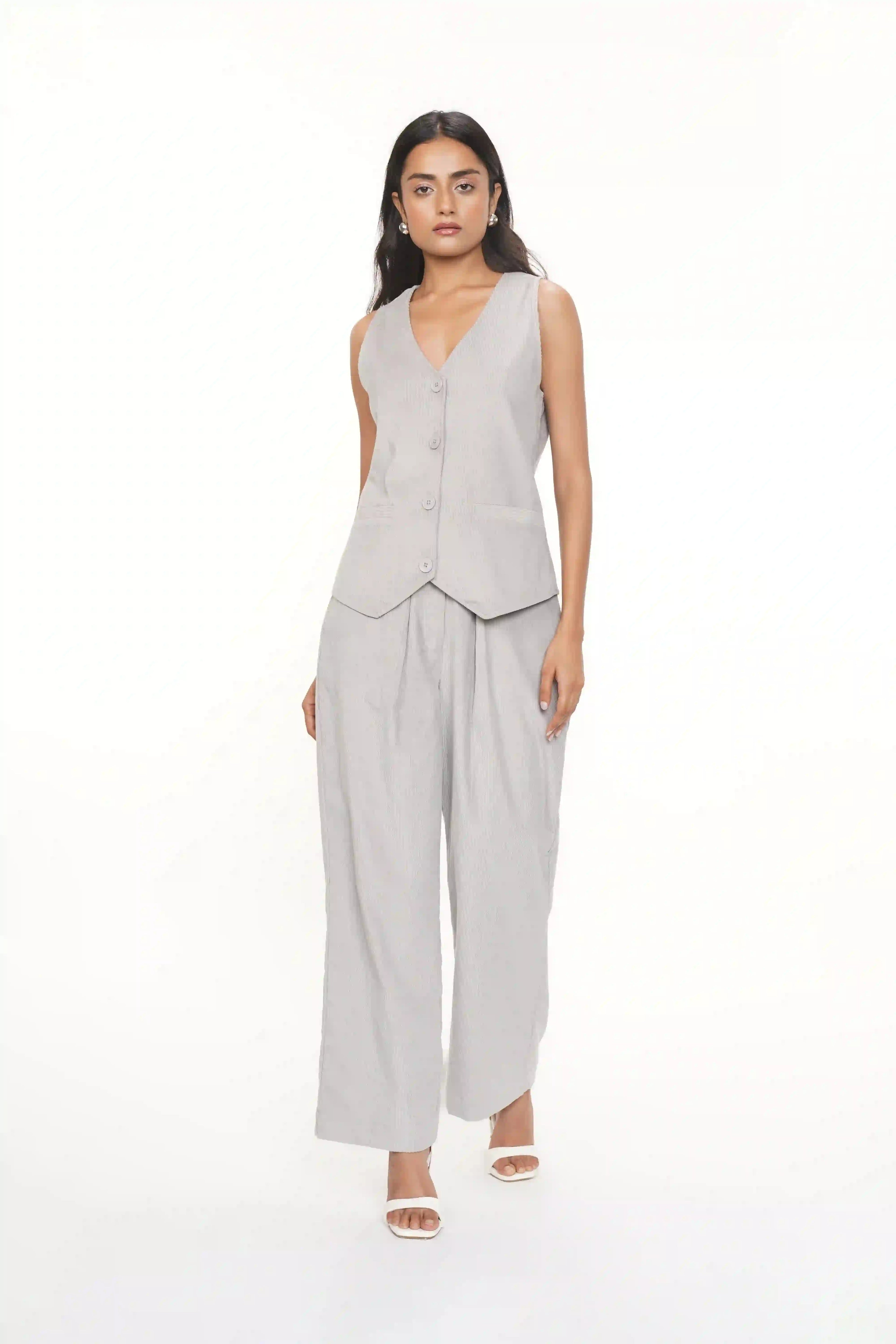 Lacy L.grey Cordoury Waistcoat