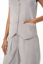 Lacy L.grey Cordoury Waistcoat