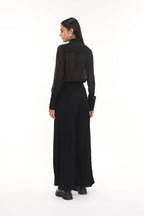 Tux Black Georgette Shirt