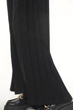 Pan Black Crepe Pleated Pant
