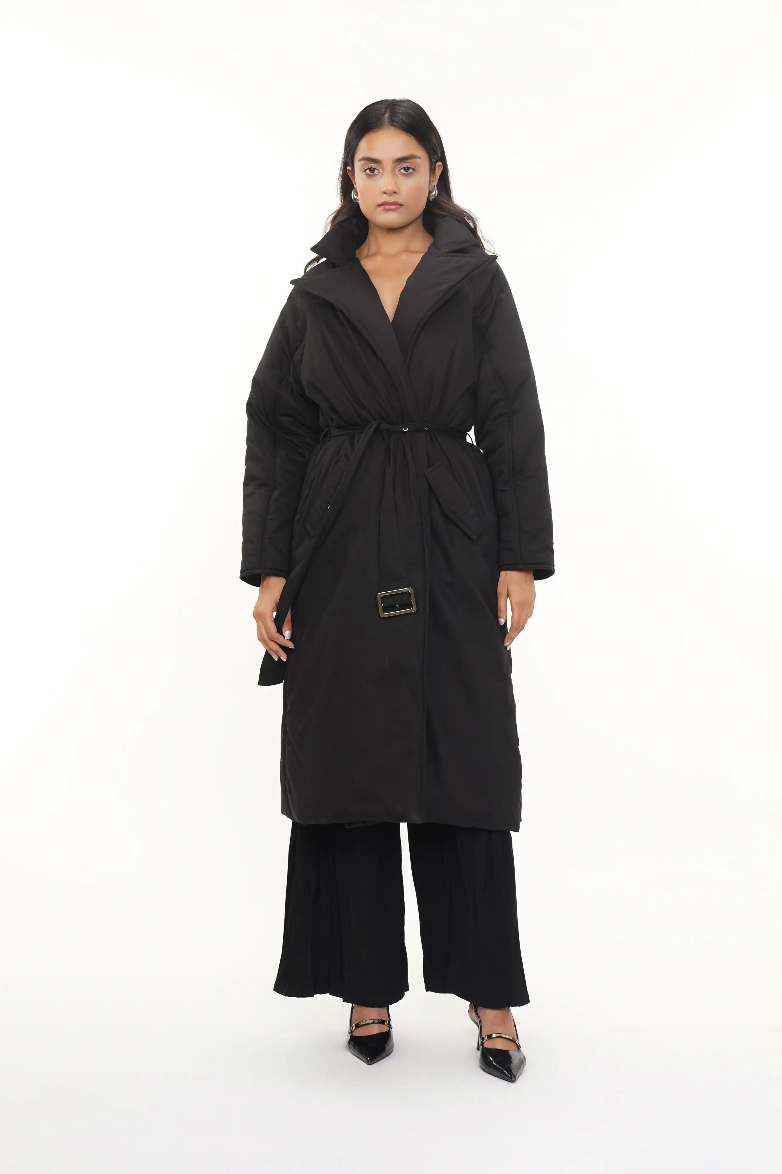 CIAGA BLACK COTTON PUFFER JACKET