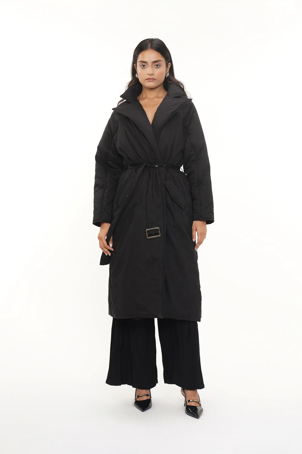 Ciaga Black Cotton Puffer Jacket
