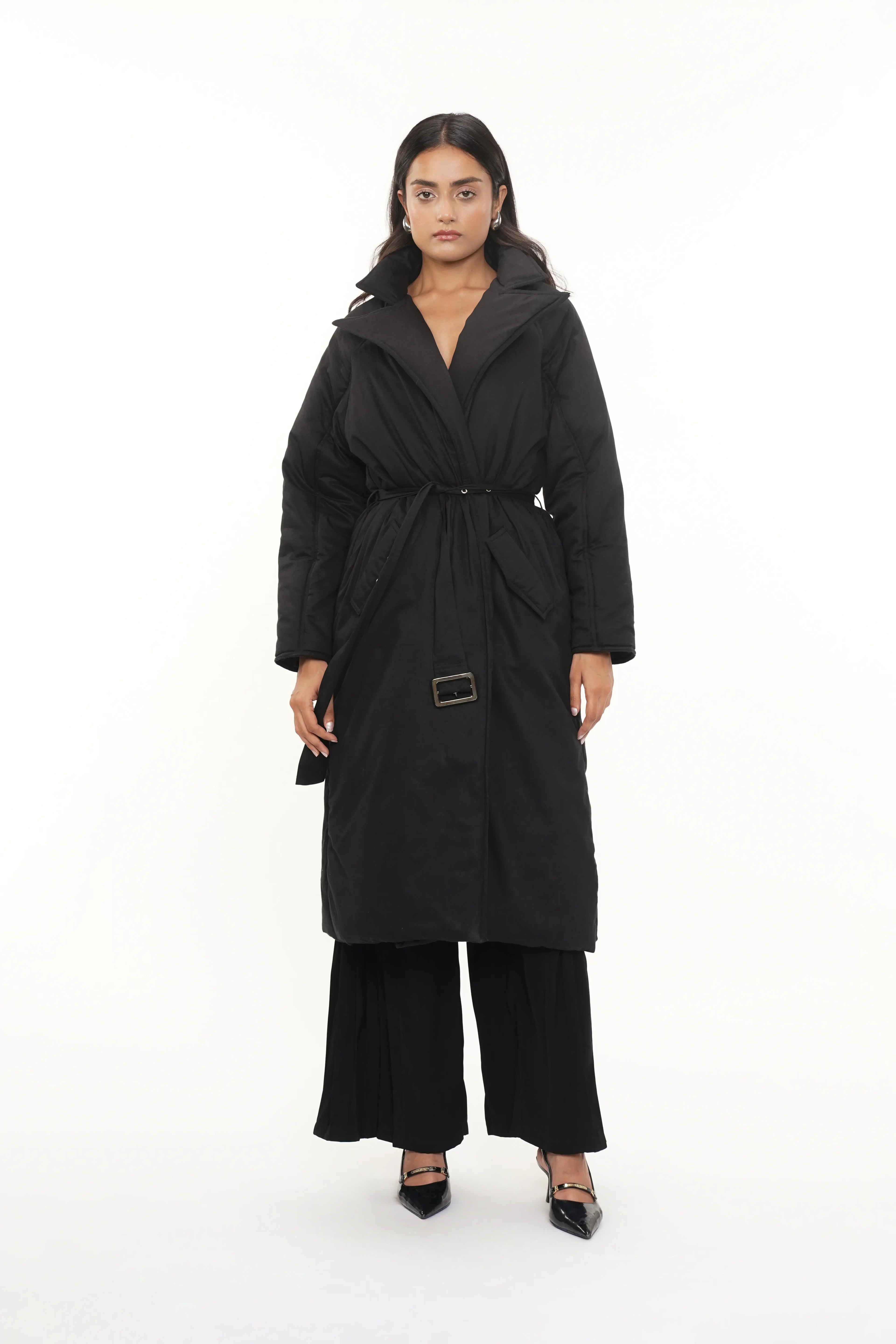 Ciaga Black Cotton Puffer Jacket