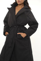 CIAGA BLACK COTTON PUFFER JACKET