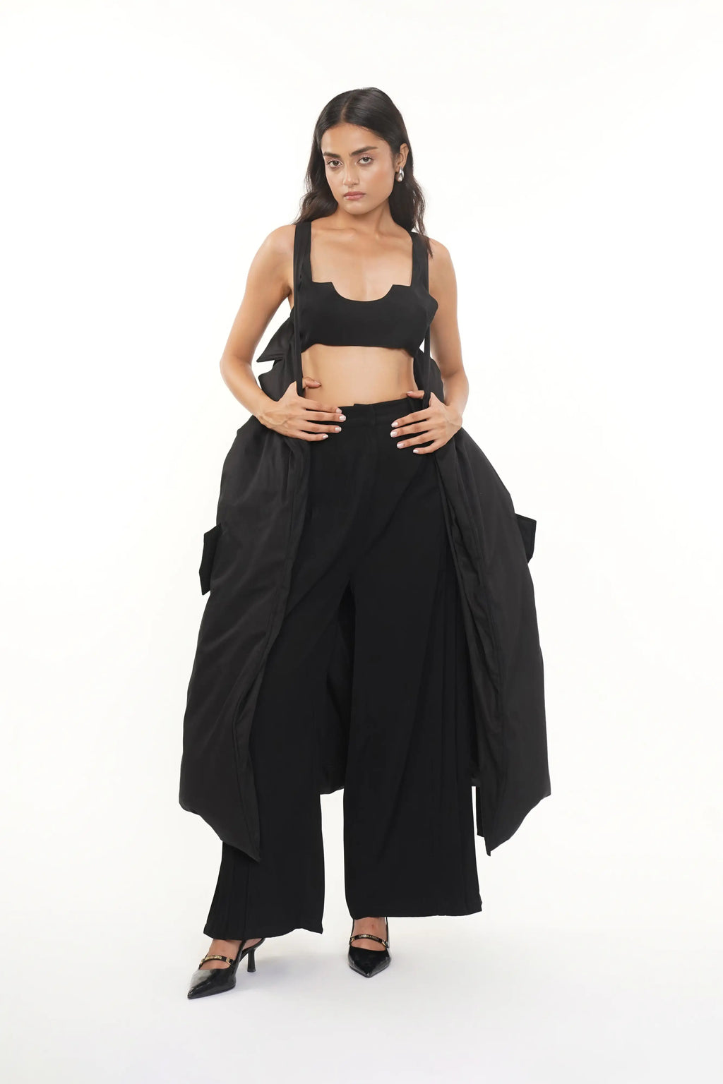 CIAGA BLACK COTTON PUFFER JACKET