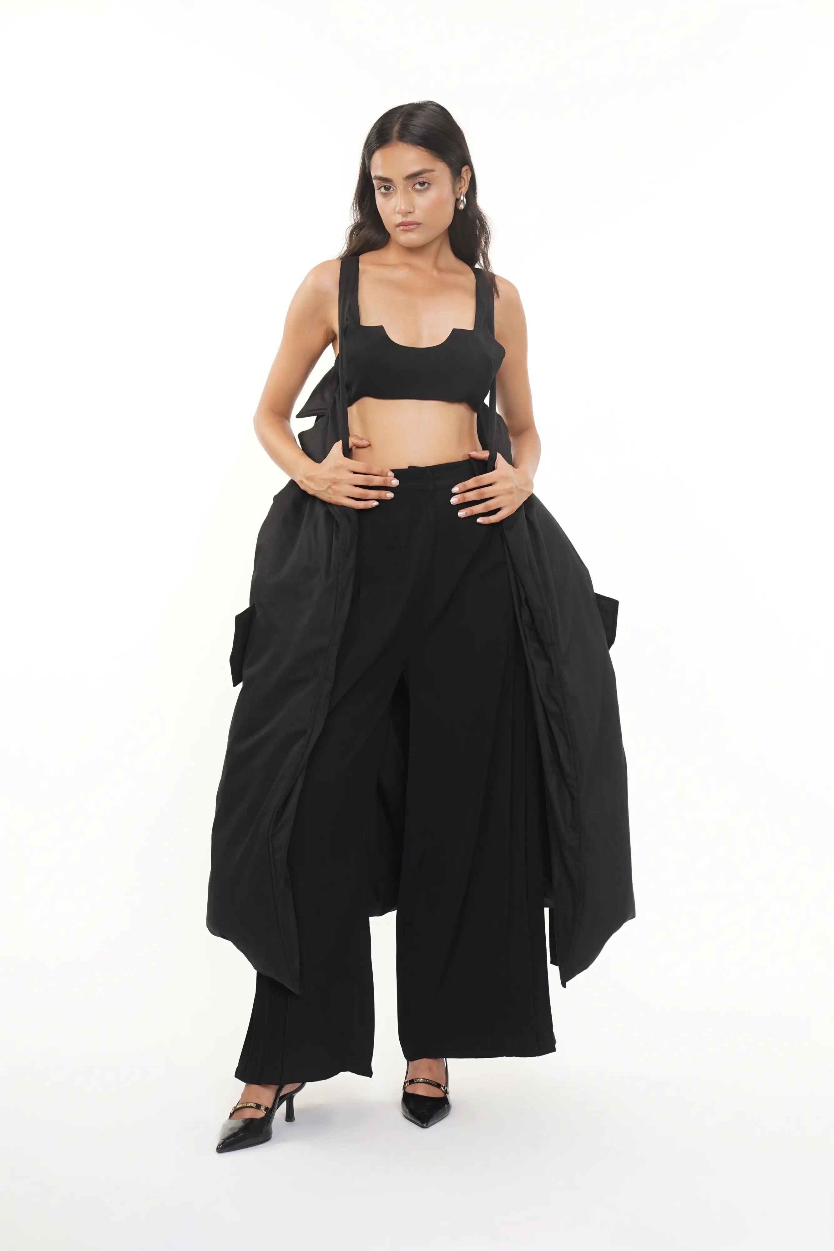 CIAGA BLACK COTTON PUFFER JACKET