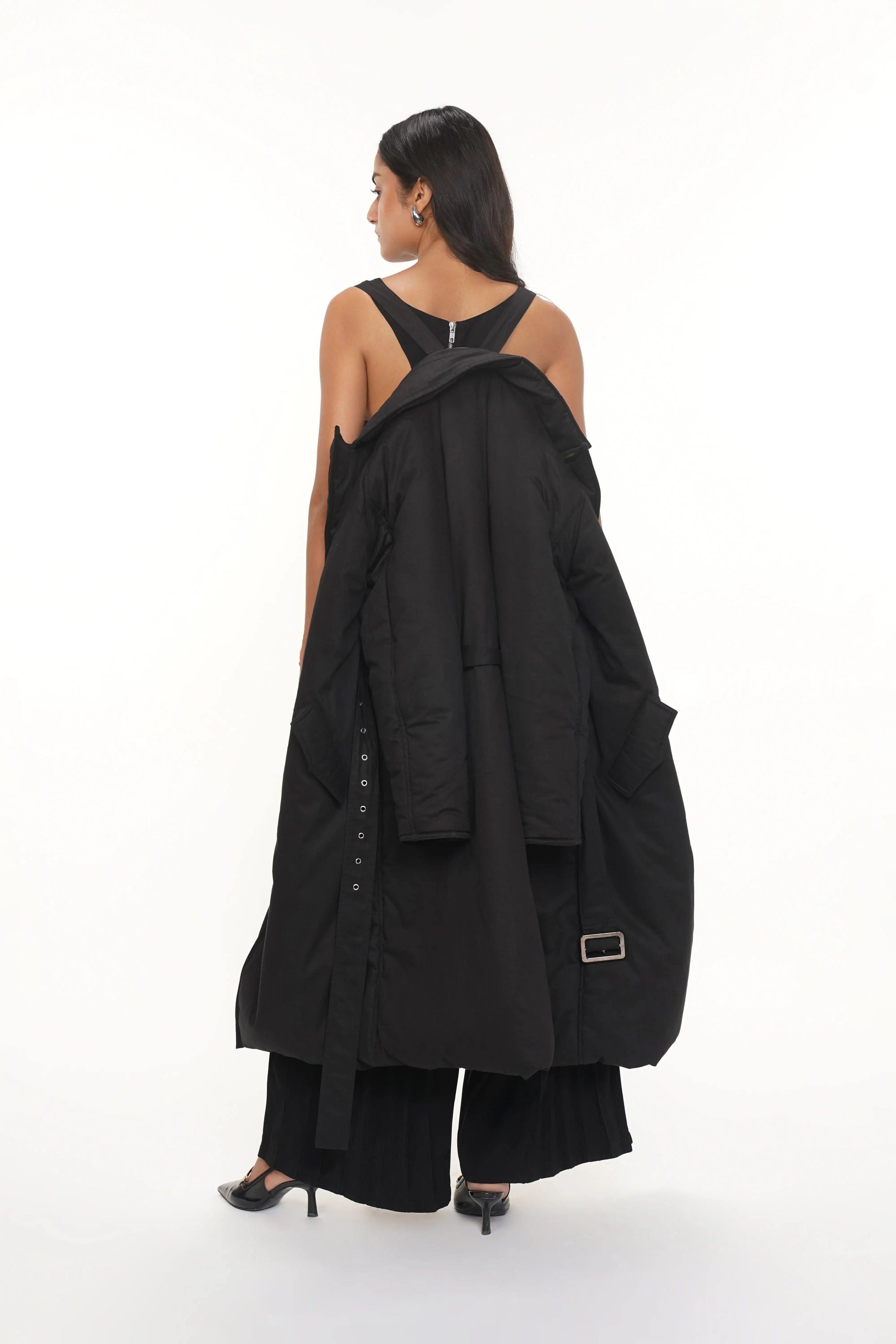 Ciaga Black Cotton Puffer Jacket