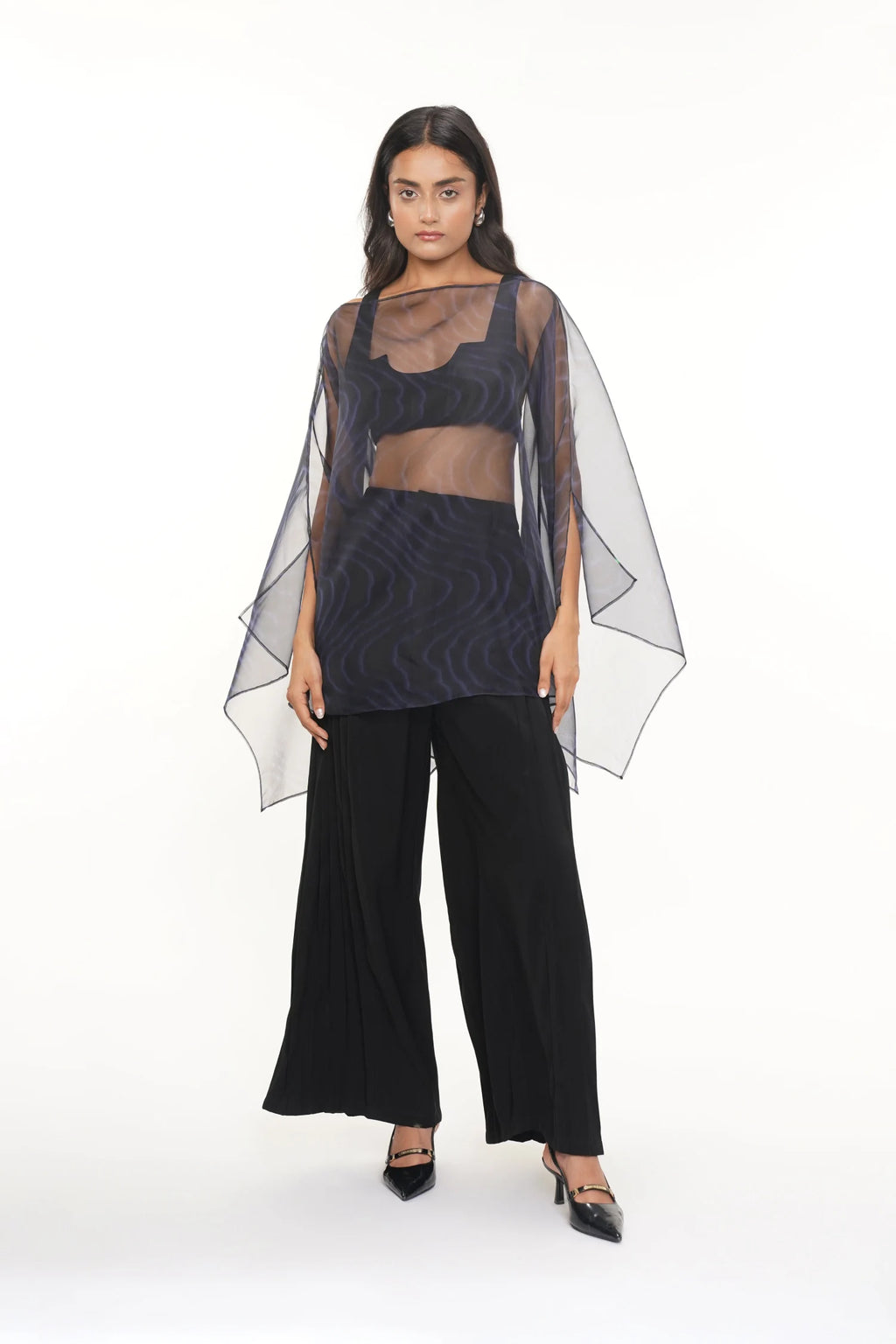 Laco Printed Organza Kaftan