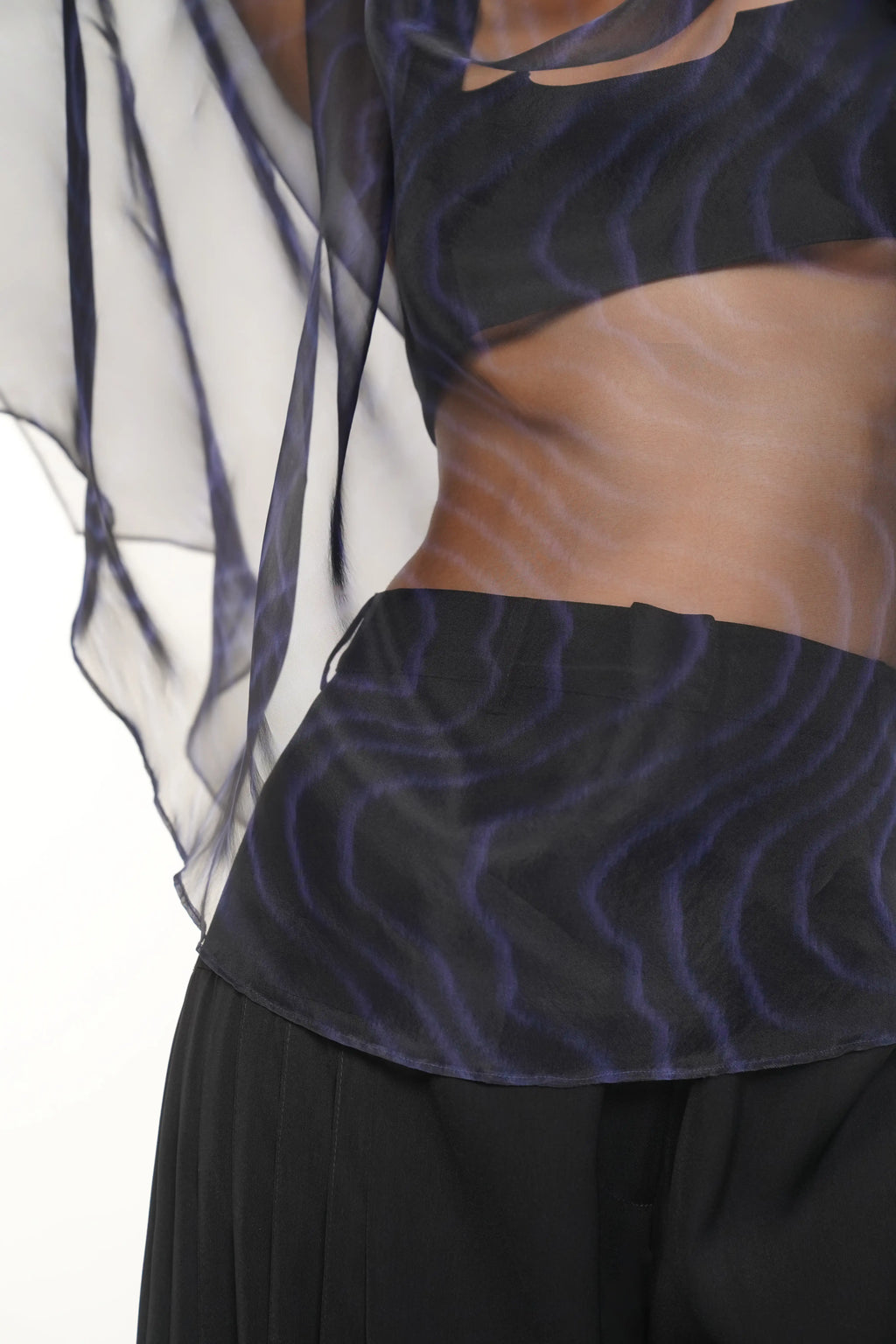 Laco Printed Organza Kaftan
