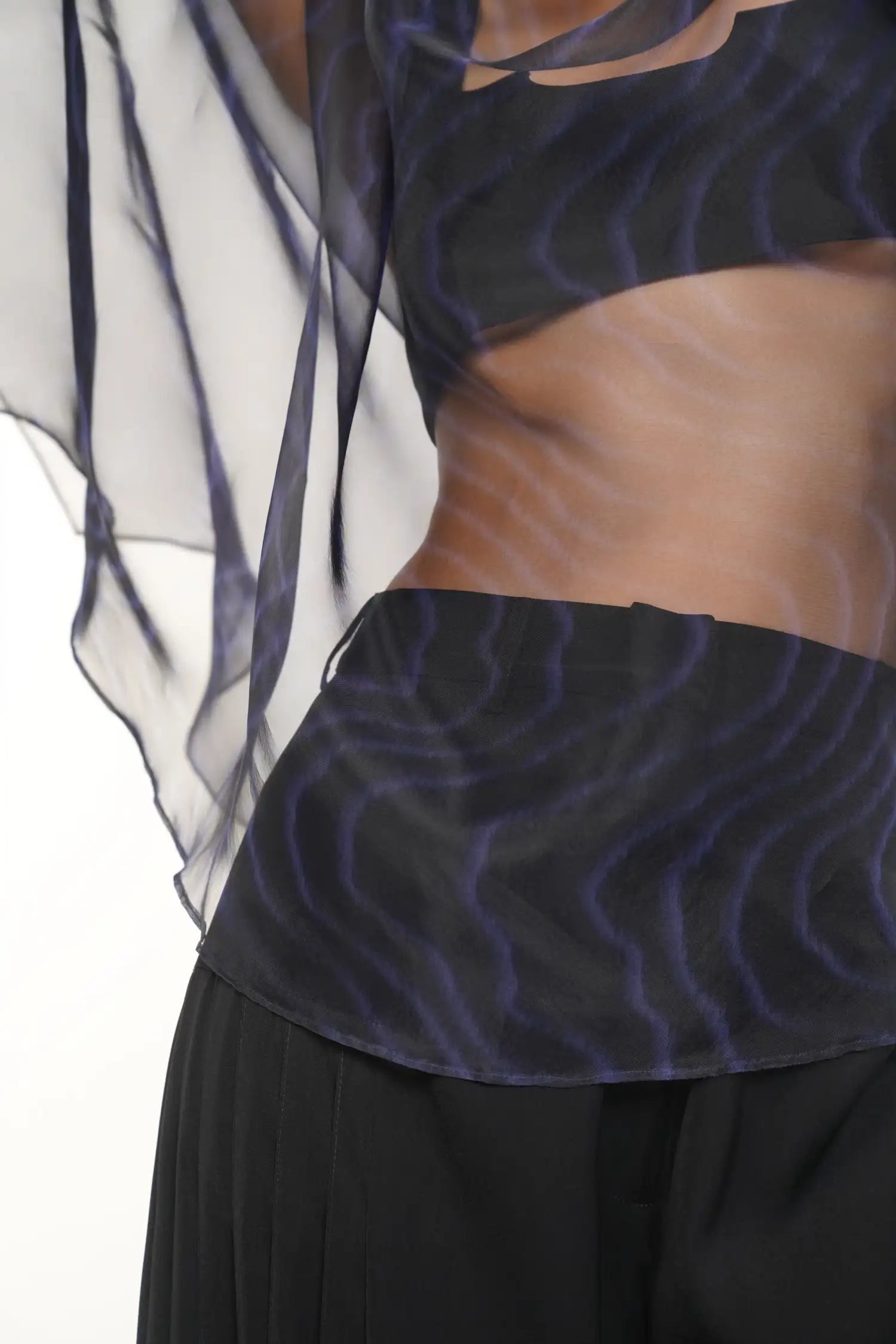 Laco Printed Organza Kaftan