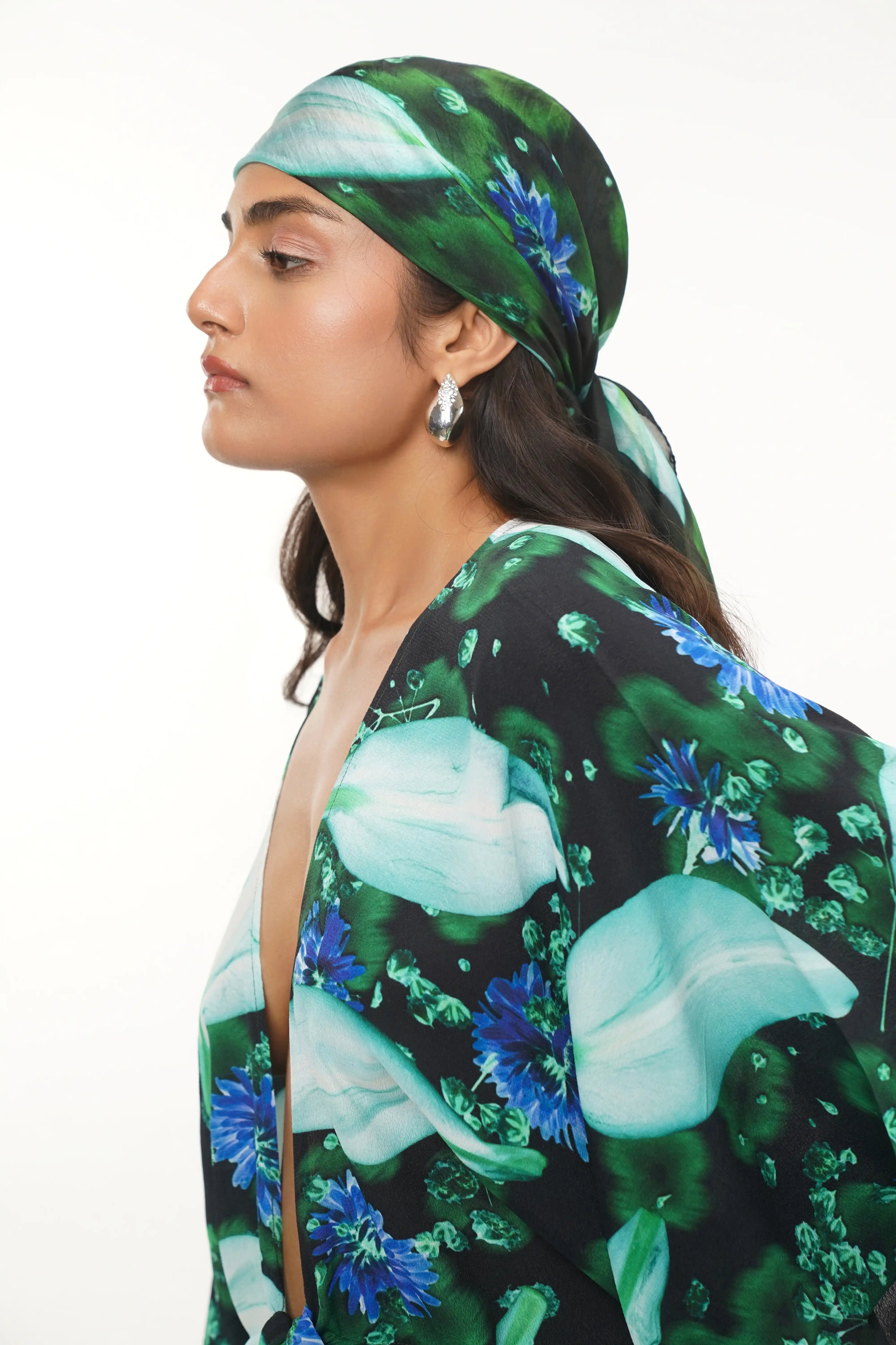 Kaif Printed Crepe Kaftan