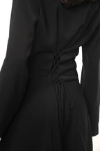 Hann Black Crepe Dress