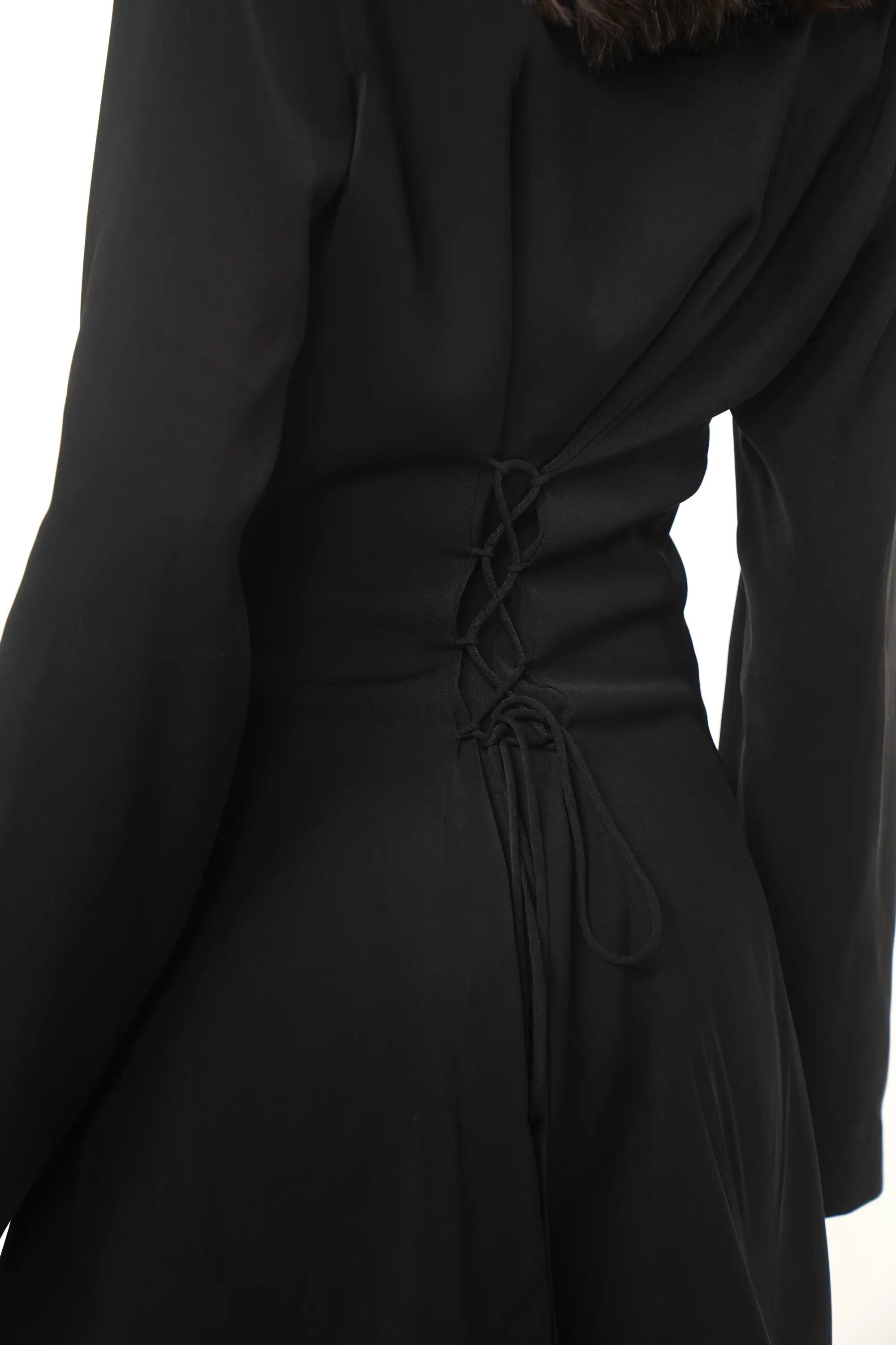 Hann Black Crepe Dress
