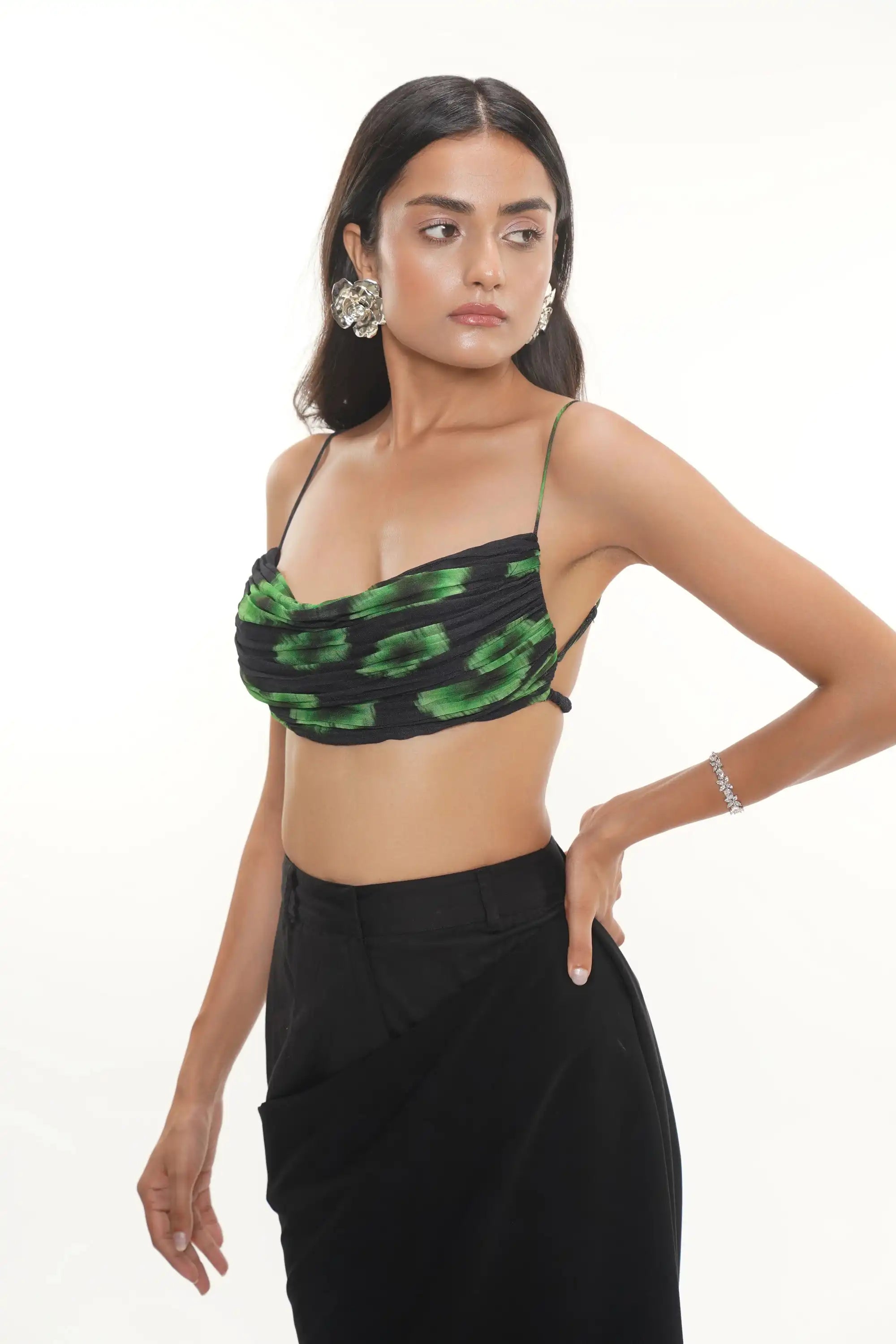 Hannah Printed Georgette Cowl Top