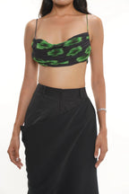 Hannah Printed Georgette Cowl Top