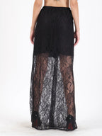 Lacie Black Poly Lace Skirt