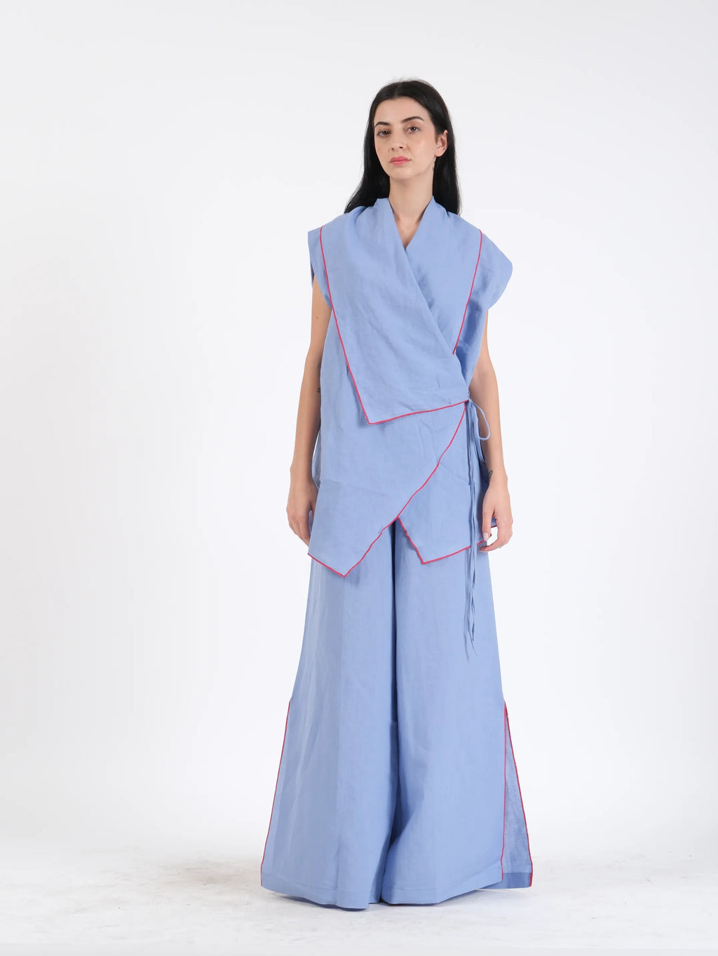 French Wrap Linen Co-Ord Set