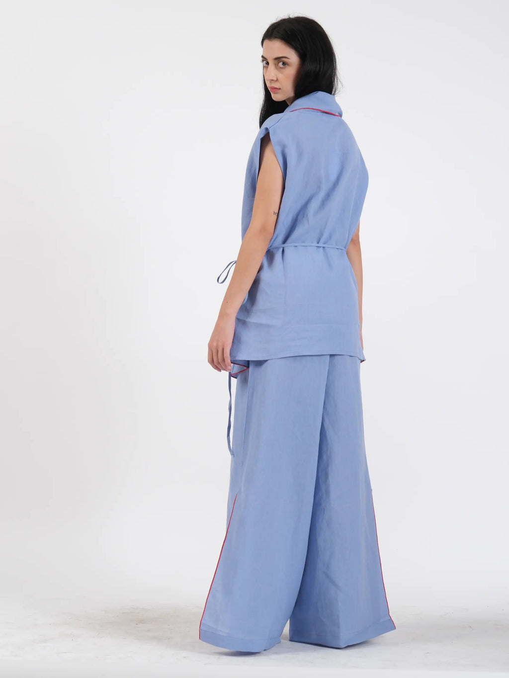 French Wrap Linen Co-Ord Set