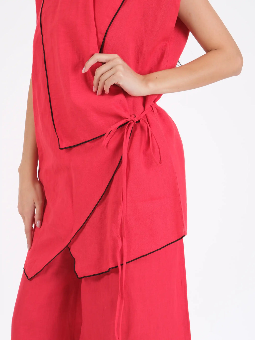 French Wrap Linen Co-Ord Set