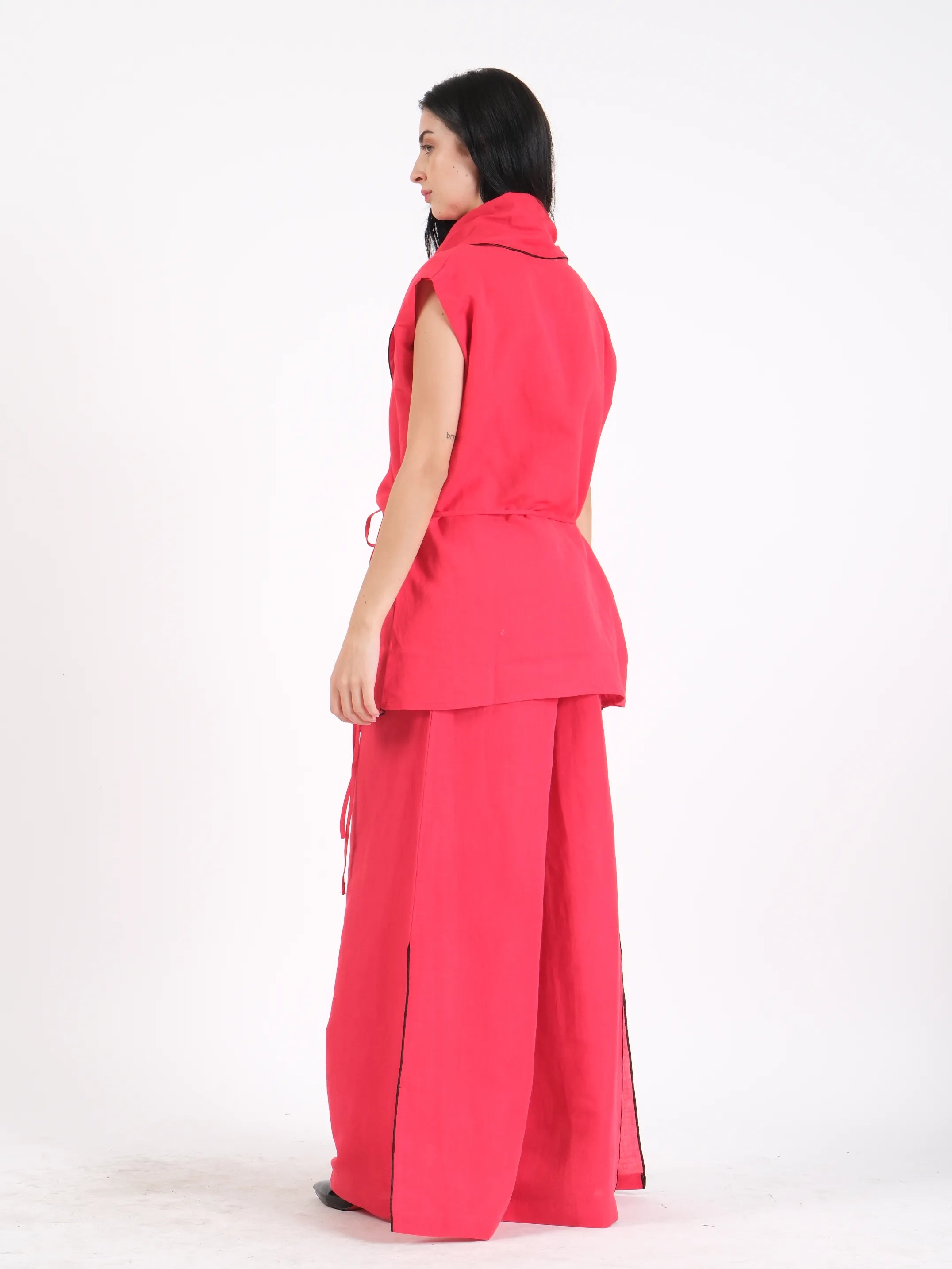 French Wrap Linen Co-Ord Set