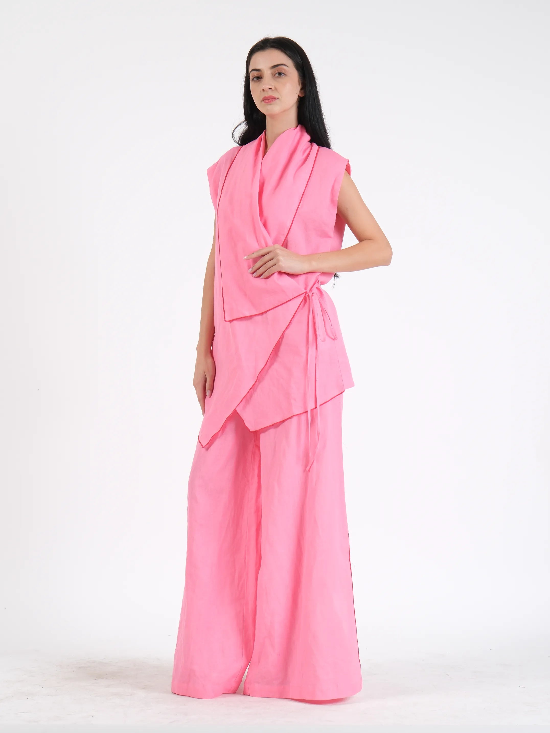 French Wrap Linen Co-Ord Set