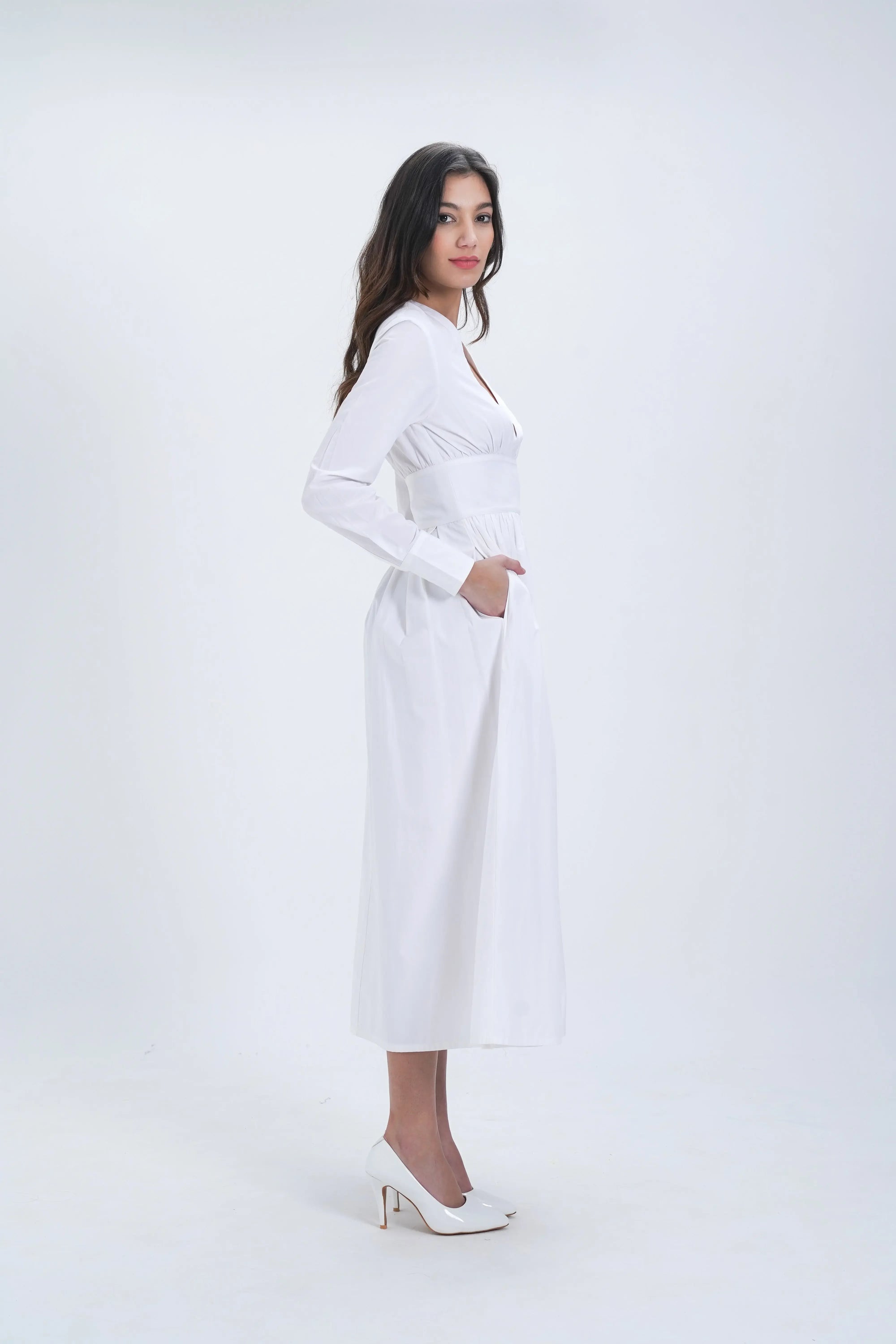 Flared Mid-length Cotton dress Le Concept