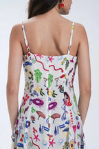 Robe longue d'été à rabat en lin