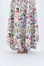 Robe longue d'été à rabat en lin