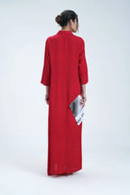 Long Relaxed Red Shirt Dress Le Concept