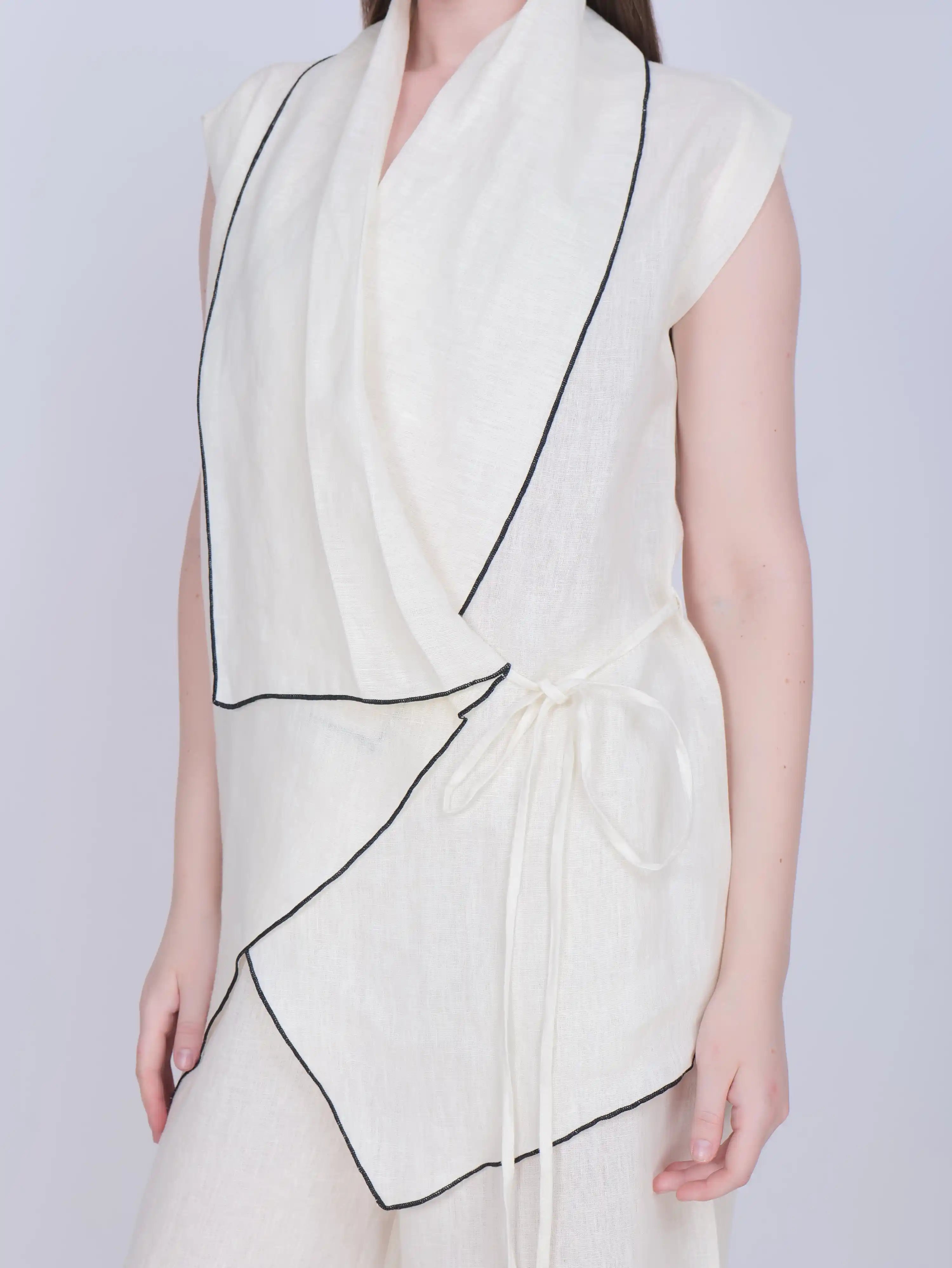 French Wrap Linen Co-Ord Set