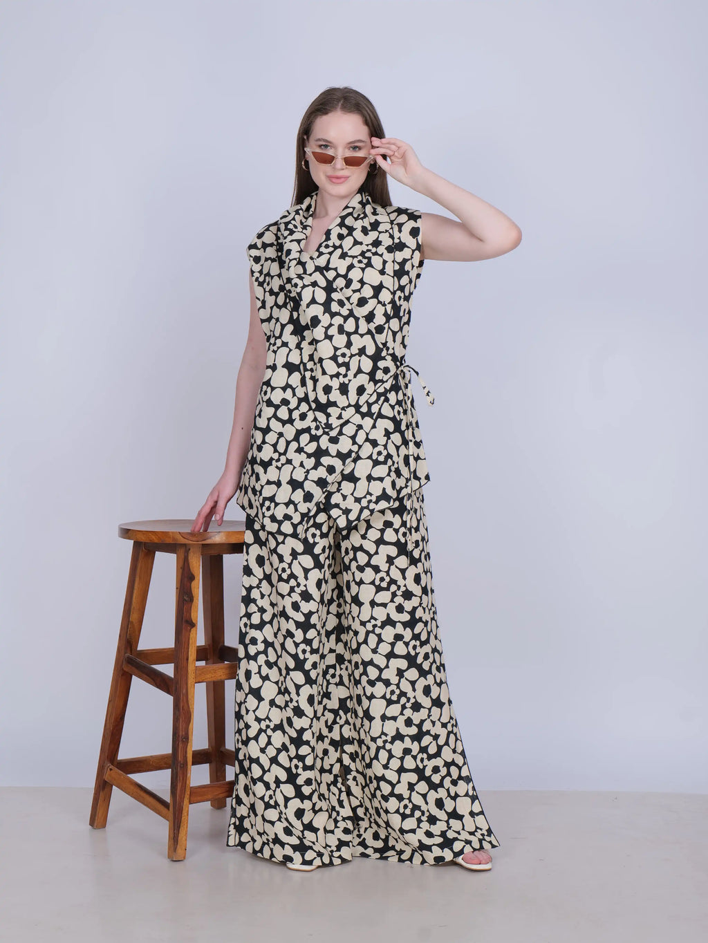 French Wrap Linen Co-Ord Set