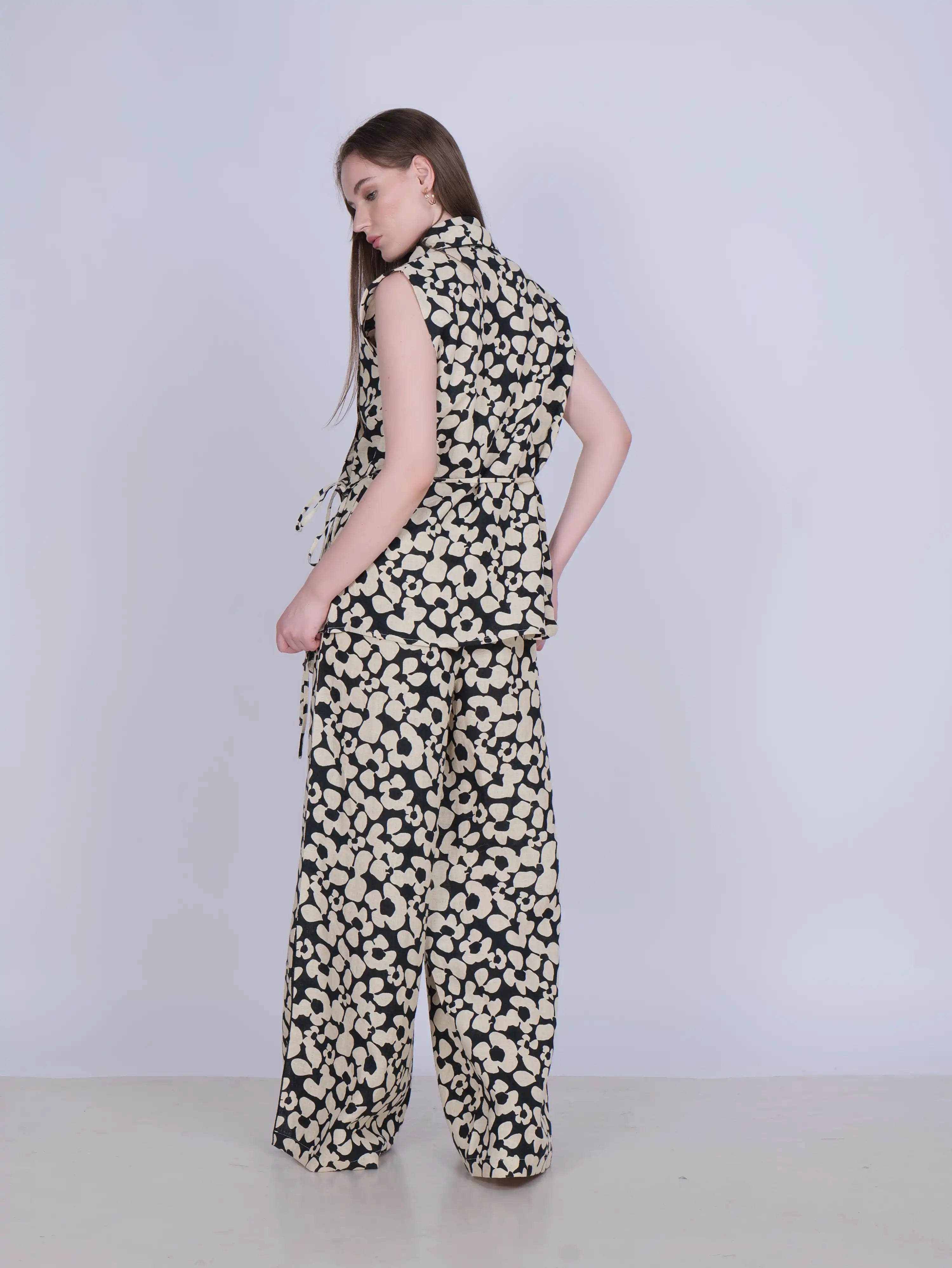 French Wrap Linen Co-Ord Set