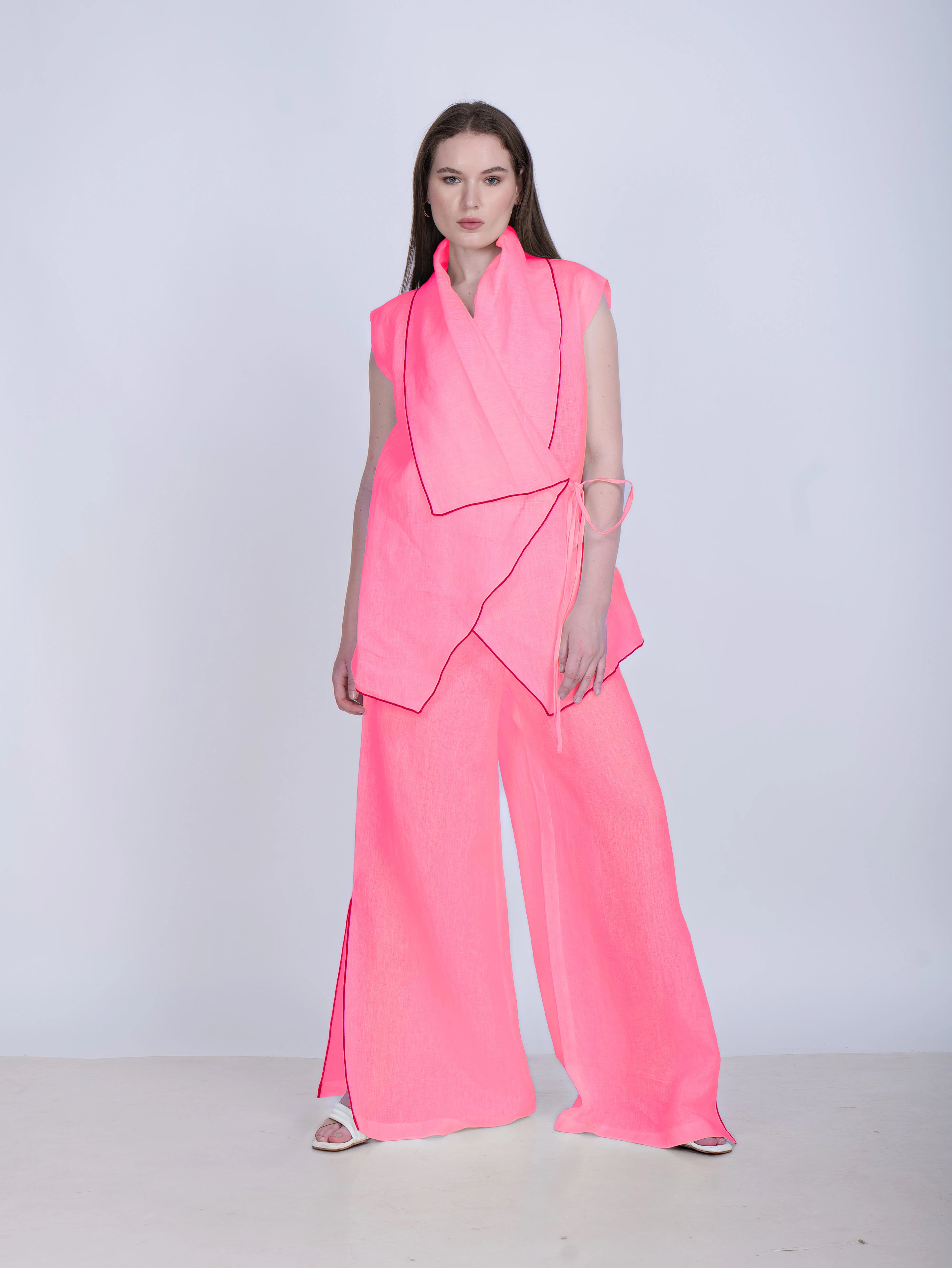 French Wrap Linen Co-Ord Set