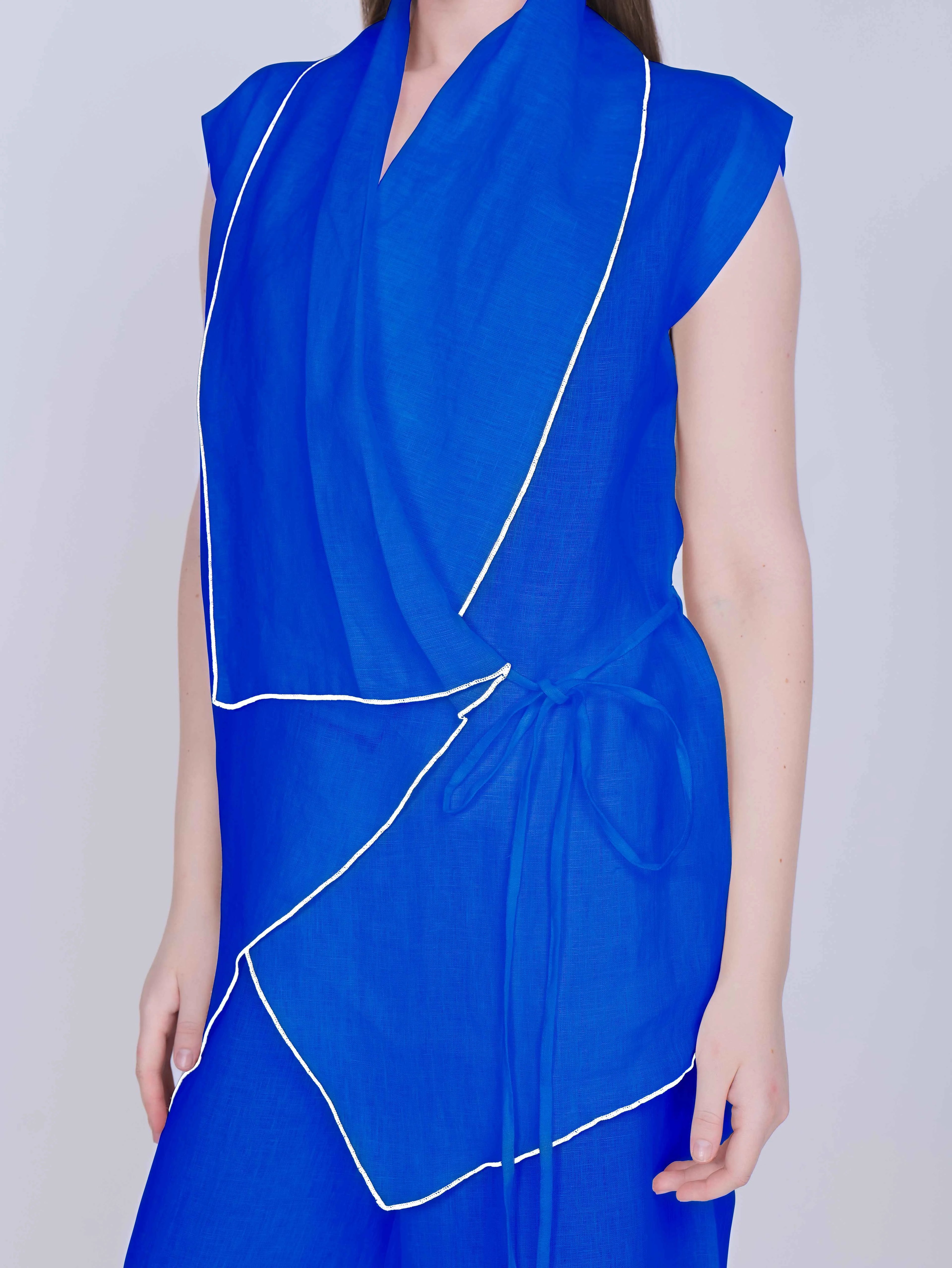French Wrap Linen Co-Ord Set