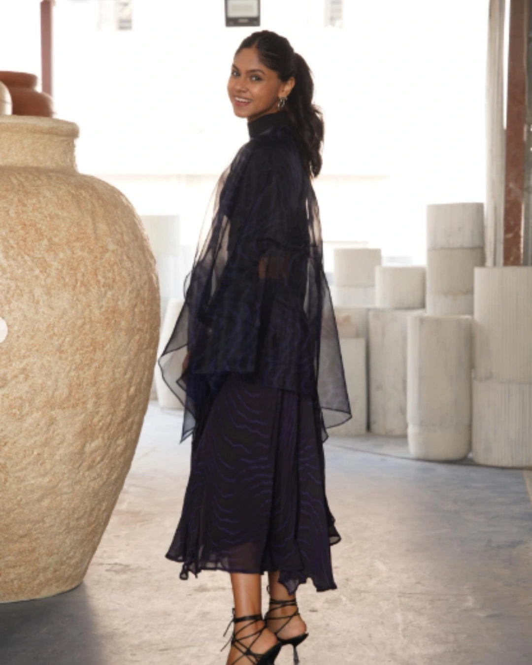 Massimo Printed Georgette Handerchief Skirt