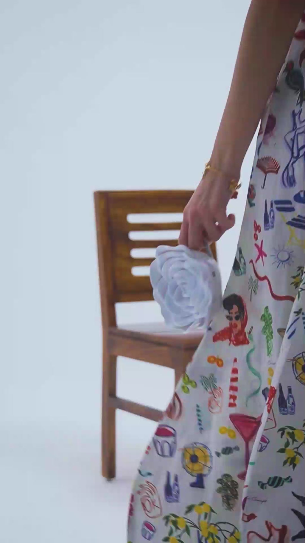 Robe longue d'été à rabat en lin