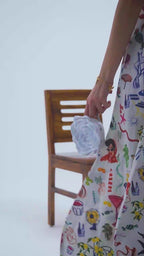 Robe longue d'été à rabat en lin