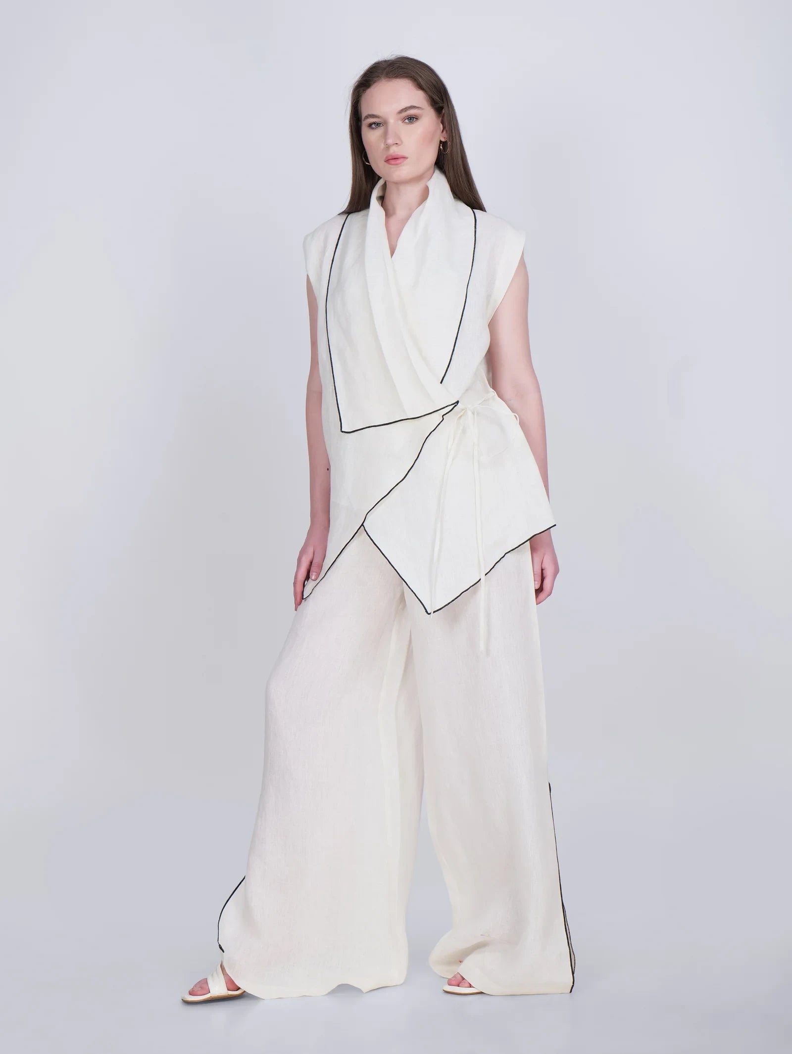 French Wrap Linen Co-Ord Set